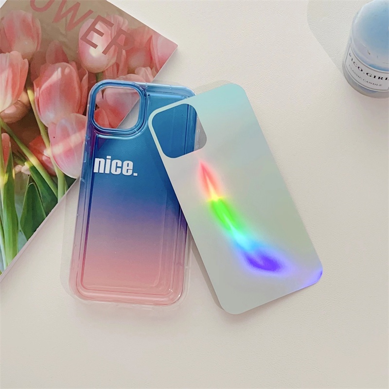 IPHONE Bingkai Foto Tepi Lurus Casing Hp Laser Iphone11 12 13 14 Pro Max Plus X Xs Max Xr 78 Plus SE 2020 Shockproof Case Cover