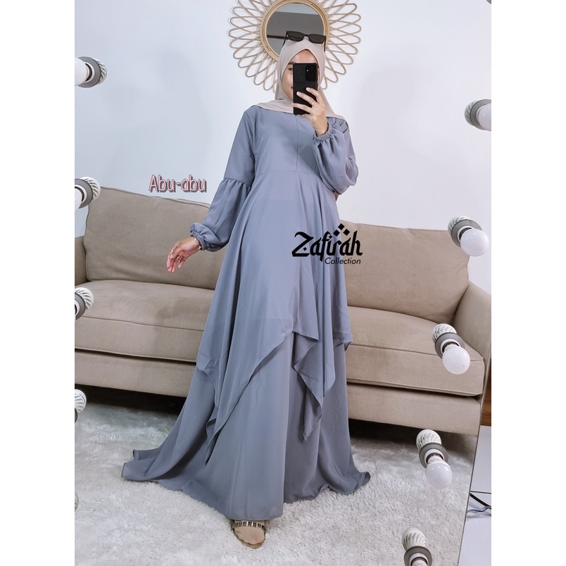 Tren Baju Muslim Gamis Malaysia Terbaru 2023 Aliyah Dress Ori Zafirah Collection Terlaris / Zaina Ga