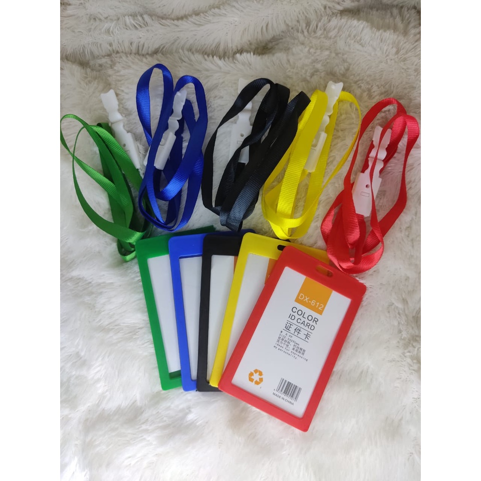 

ID Card Holder Berwarna + Tali Warna Vertical