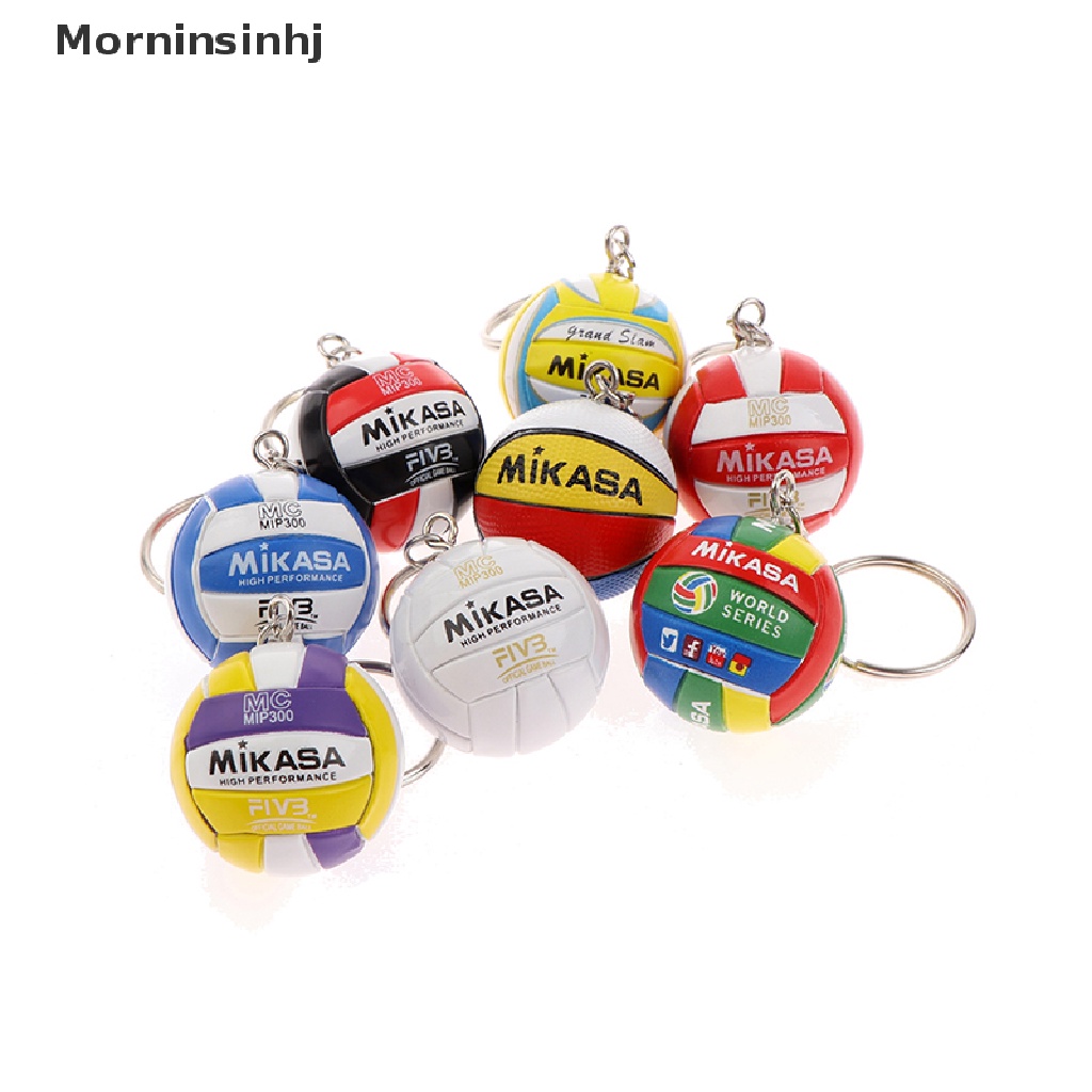 Mornin Beach Volleyball PVC Keychain Gantungan Kunci Chain Ring Bola Pantai Sepak Bola Key Ring id