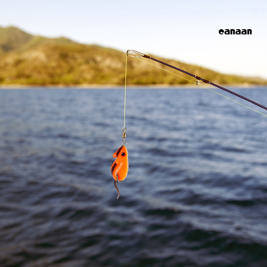 Cnn-5cm 9g Silikon Umpan Tikus Fleksibel Tajam Kait Umpan Tikus Dengan Kait Ganda Aksesori Memancing