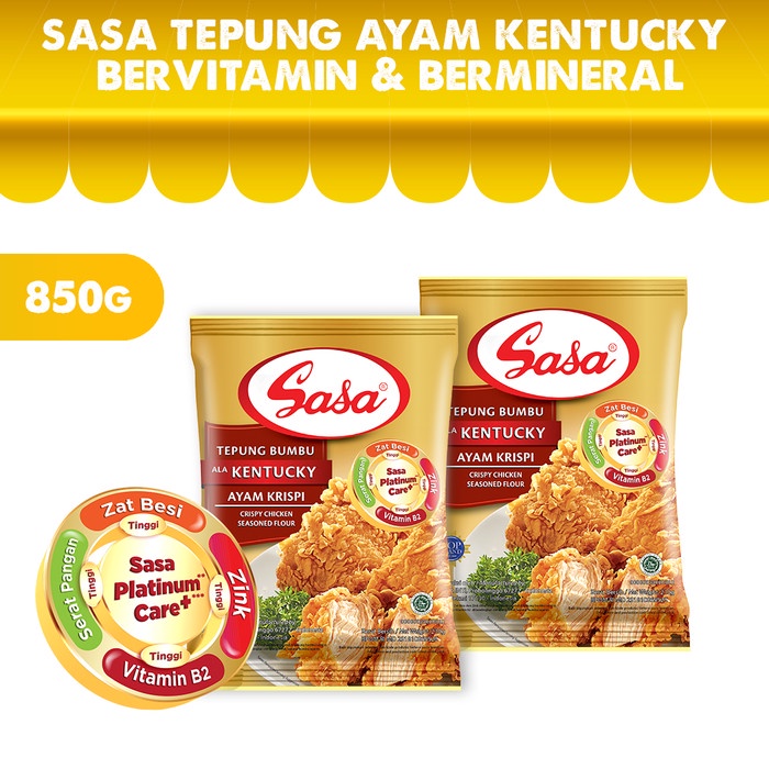

[Ready Stock]COD Sasa Tepung Bumbu Ala Kentucky 850gr - 2pcs