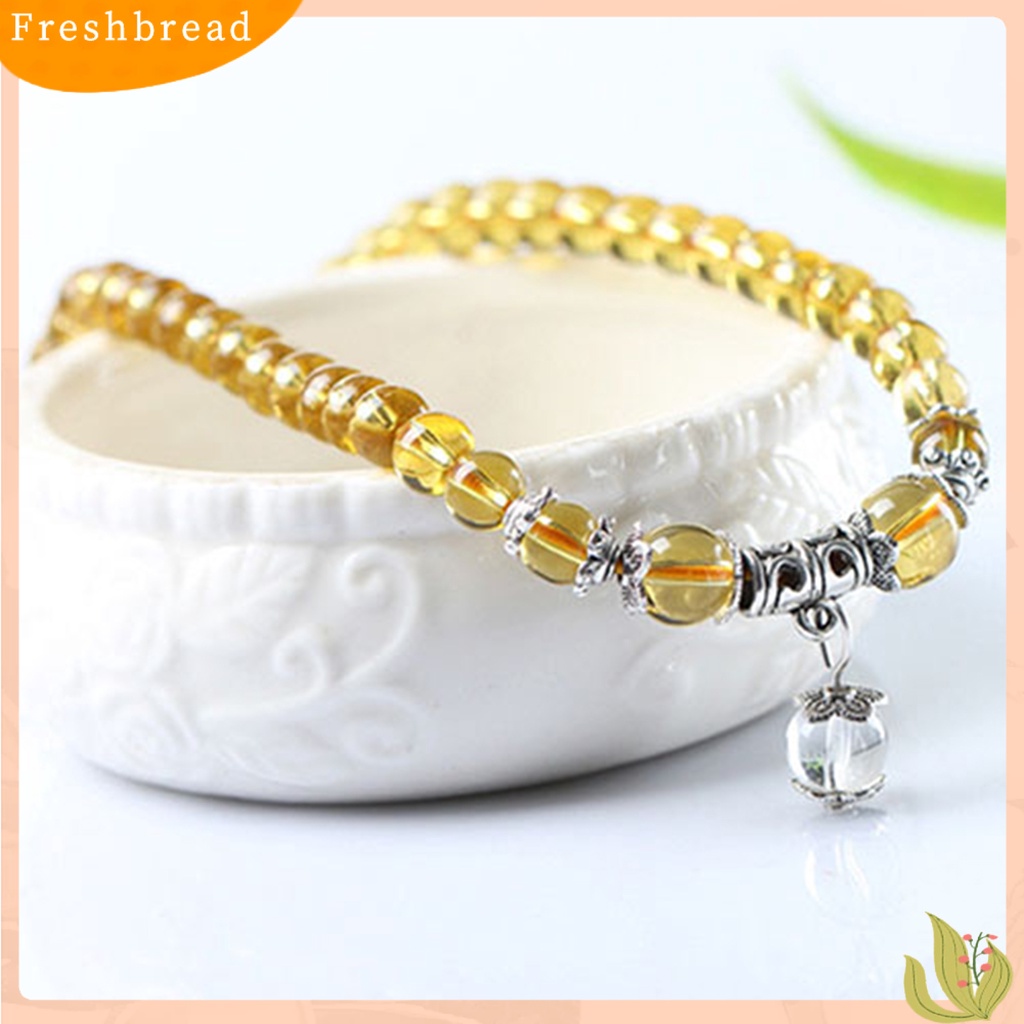 &lt; Freshbread &gt; Women Bracelet Stylish Clear Beads Gelang Rantai Wanita Kristal Imitasi Untuk Kehidupan Sehari-Hari