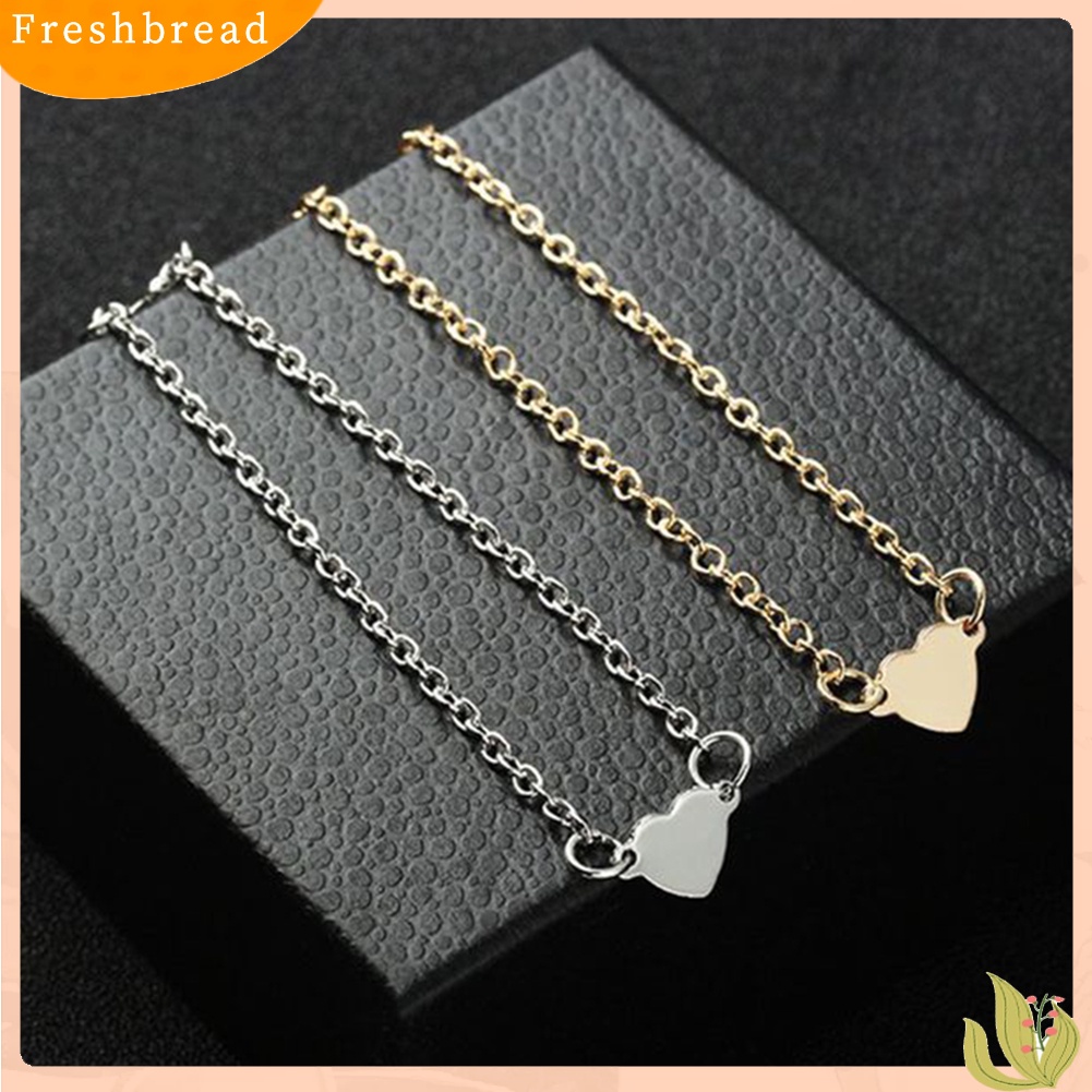 &lt; Freshbread &gt; Wanita Minimalis Cinta Hati Pesona Gelang Bangle Perhiasan Hadiah Hari Valentine