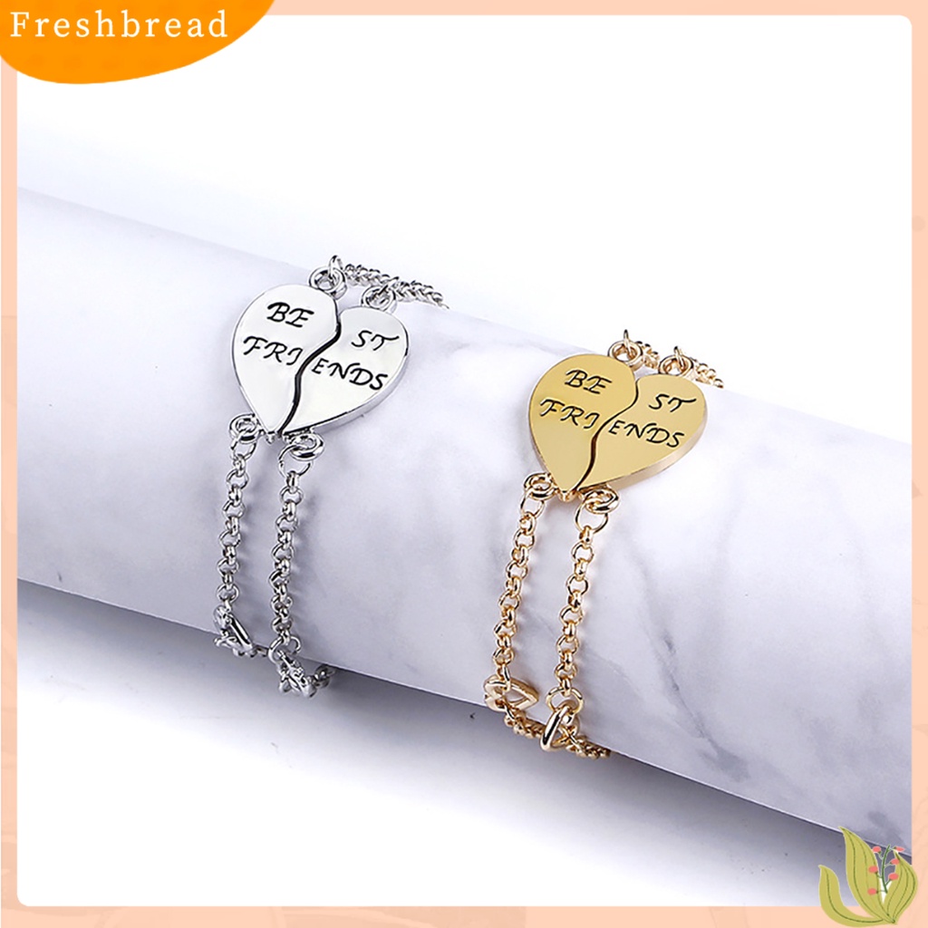 &lt; Freshbread &gt; 2Pcs Sahabat Hati Pola Bersama Gelang Bangle Persahabatan Perhiasan Hadiah