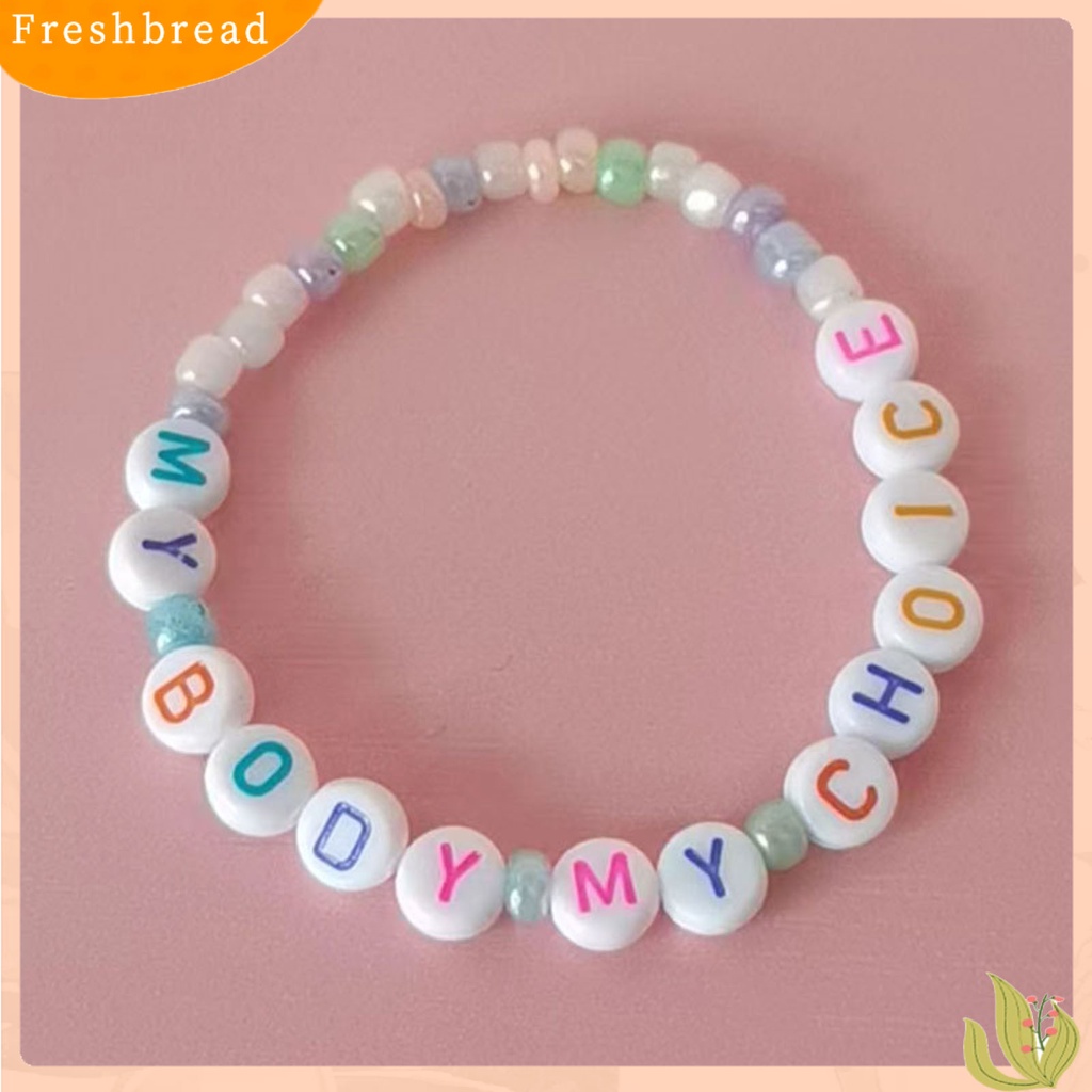 &lt; Freshbread &gt; Gelang Wanita Prohibition Abortion Bermakna Perhiasan Vintage Beads Bangle Untuk Festival