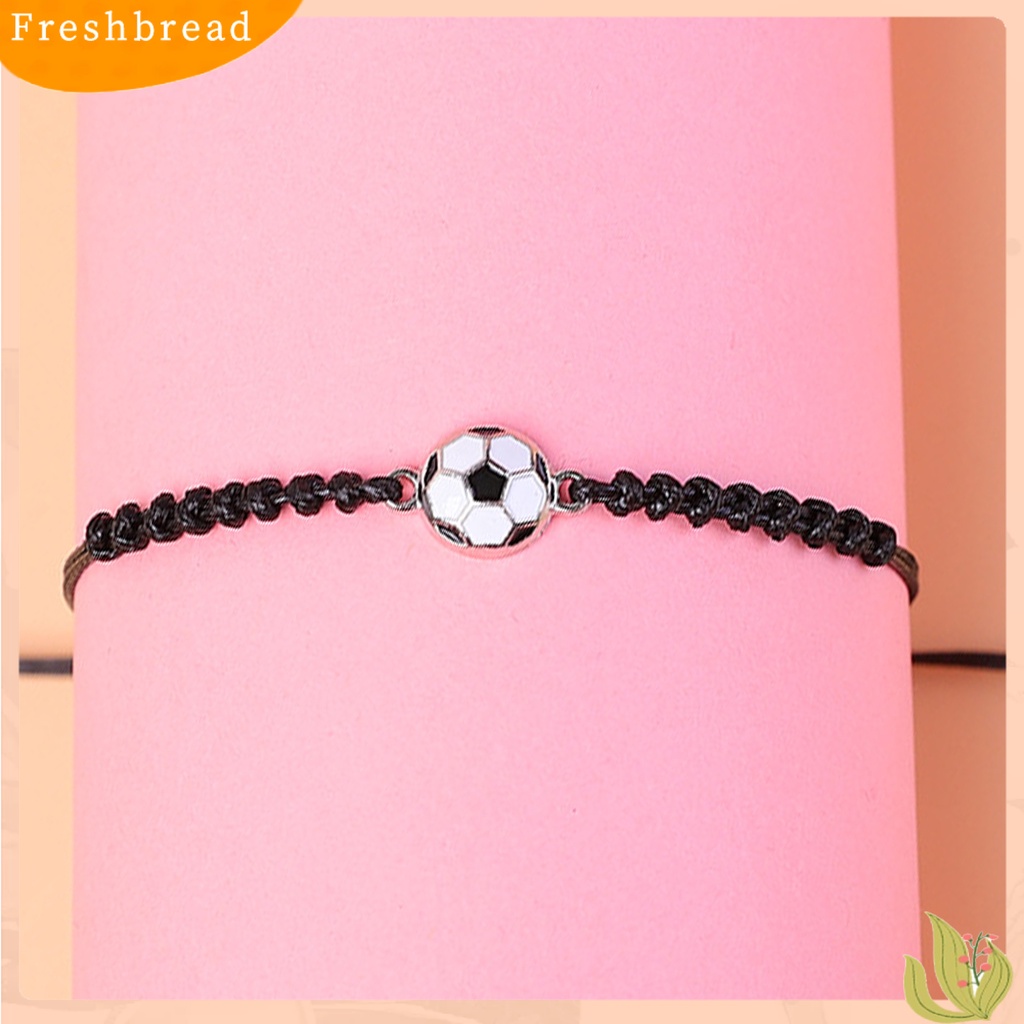 &lt; Freshbread &gt; Gelang Persahabatan Sepak Bola Dikepang Keren Adjustable Bola Gelang Perhiasan Hadiah