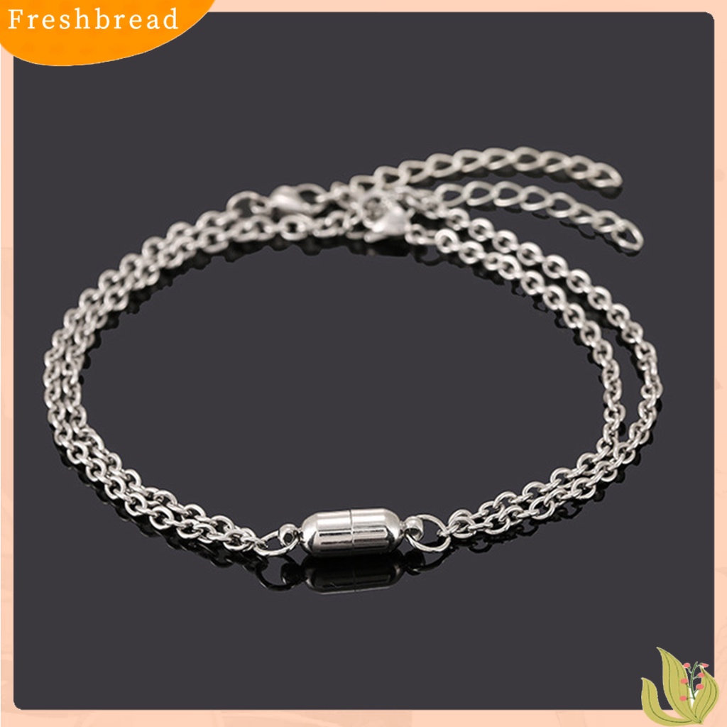 &lt; Freshbread &gt; 1pasang Gelang Pecinta Anti Karat Attract Stainless Steel Set Hadiah Anniversary Untuk Pasangan