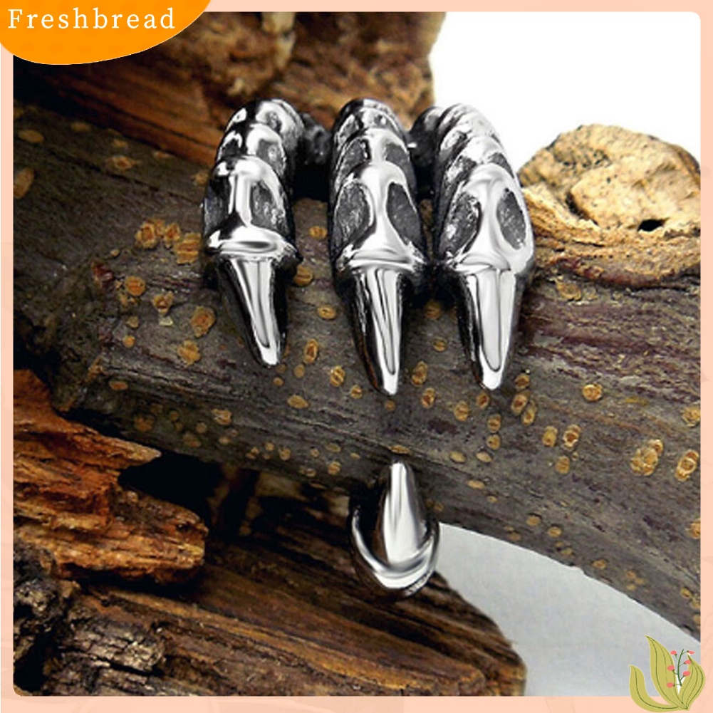 &lt; Freshbread &gt; Pria Wanita Vintage Eagle Claw Open Finger Ring Adjustable Rocker Perhiasan Hadiah