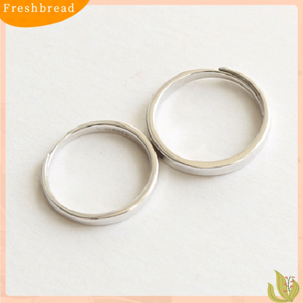 &lt; Freshbread &gt; Cincin Pasangan Bulan Matahari Gaya Korea Perhiasan Temperamen Kilau Terang Cincin Jari Untuk Hari Kasih Sayang