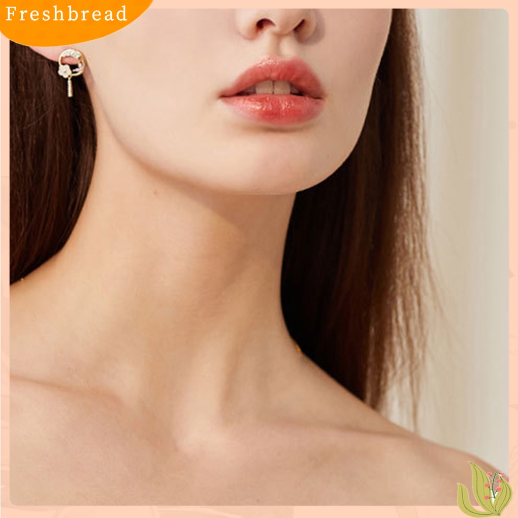 < Freshbread > 1pasang Anting Tusuk Rumbai Panjang Bentuk Kipas Elegan Gaya China Untuk Pernikahan