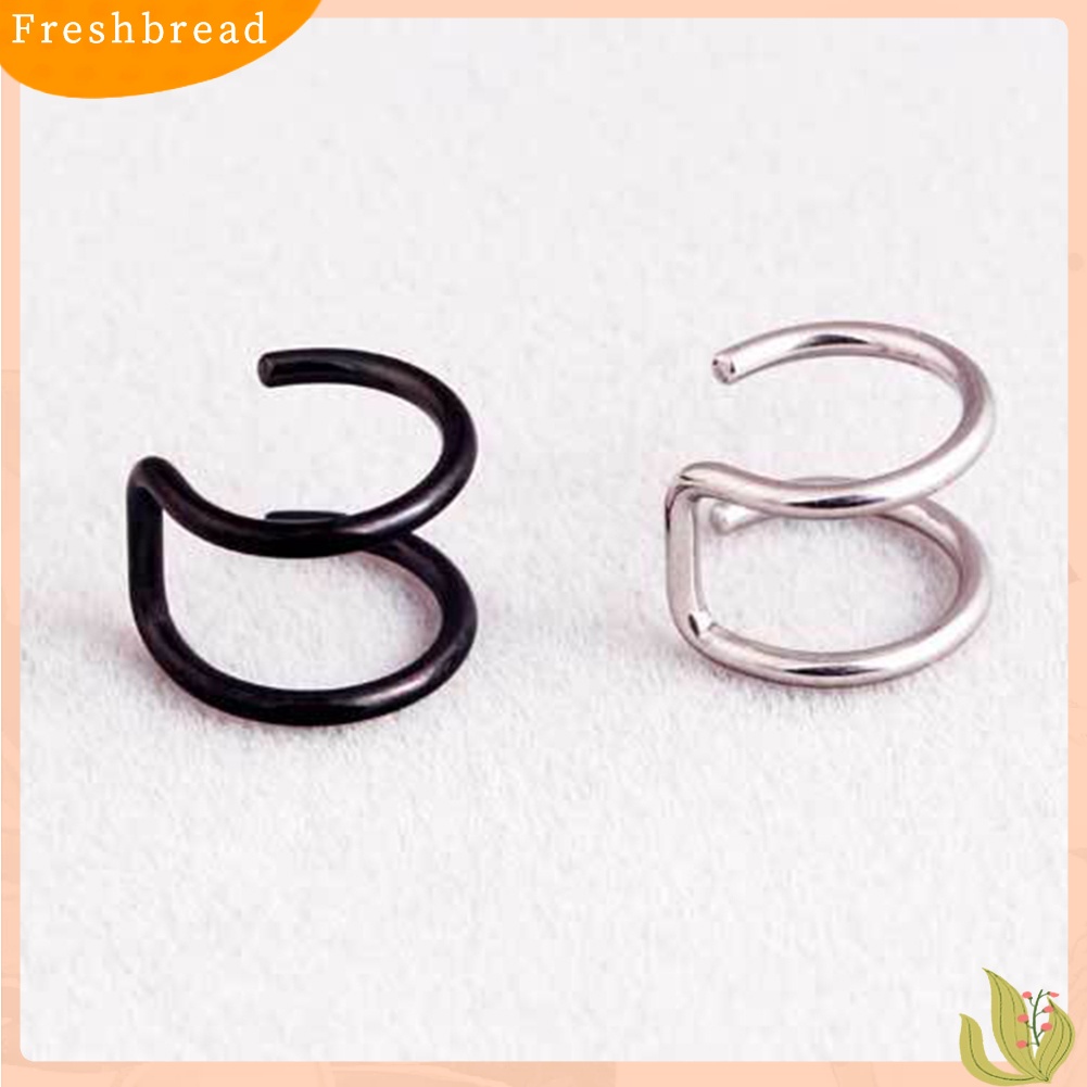 &lt; Freshbread &gt; 1Pc Wanita Berlian Imitasi Hias Helix Tulang Rawan Manset Telinga Tanpa Tindik Klip On Earring