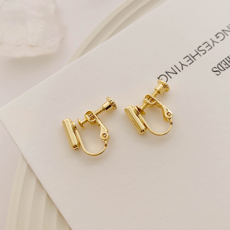 Sekrup Klip Telinga Converter Stud Earrings Perak Jarum Konversi Klip Telinga Aksesoris Aksesoris DIY Handmade Non-Piercing Ear Clip Dalikawer