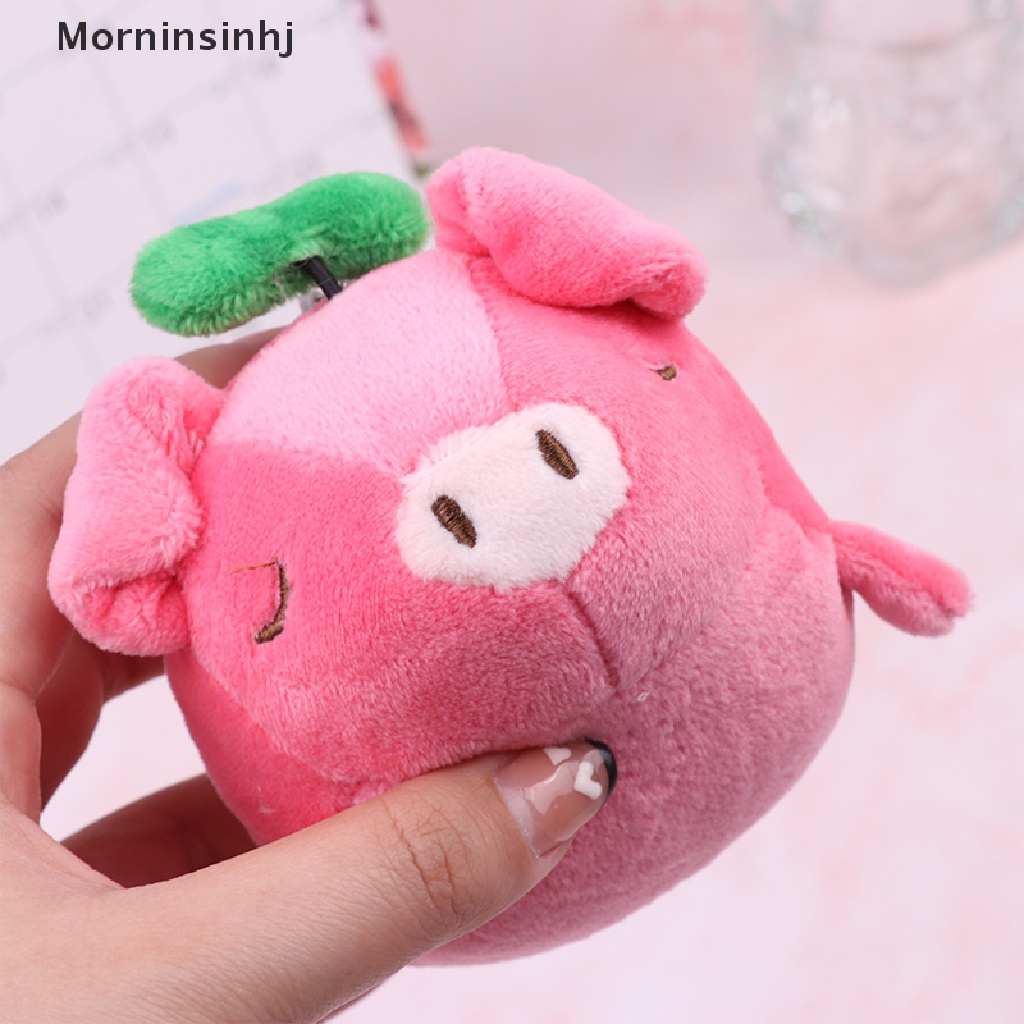 Mornin Lucu Pink Merah Babi Mewah Gantungan Kunci Hewan Boneka Keychain Indah Penyembuhan Tas Liontin Keyring Hadiah id