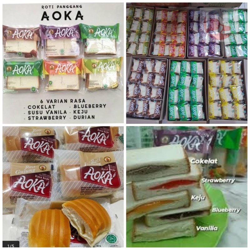 Aoka Roti Panggang Lembut Bermacam aoka keju aoka roti gulung roti bakar padimas roti viral