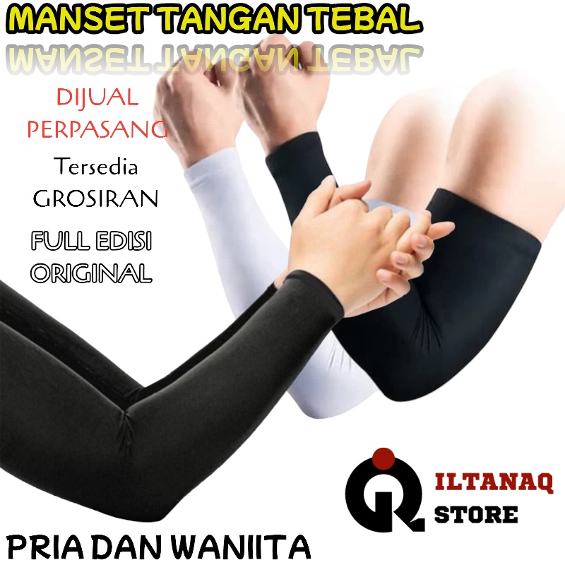 Iltanaqstore, Manset Tangan Tebal Berkualitas/ Manset Tangan Polos/ Sarung Lengan/ Mangset Tangan Muslimah/ Manset Tangan Sport Banyak Warna