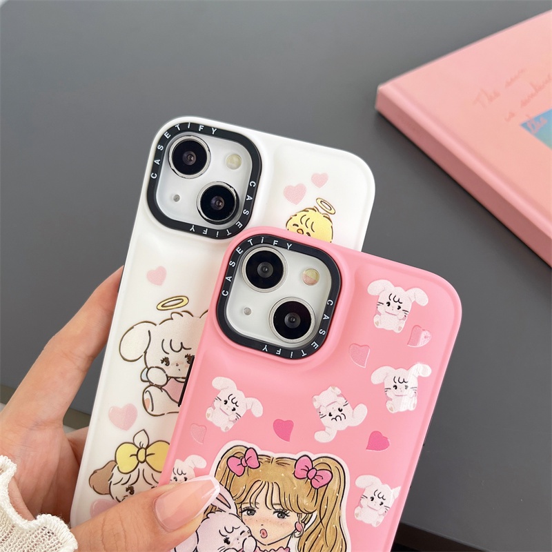 IPHONE Fashion Cammy Rabbit Down Jacket Case Untuk Iphone14 13 12 11 Pro Max X XS XR Puffer Case Lembut Silikon Cover