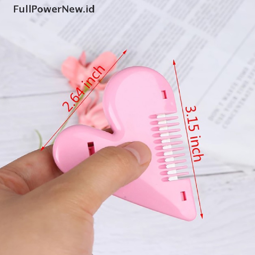 Power New Pink Mini Hair Trimmer Love Heart Shape Sisir Potong Rambut Dengan Pisau ID