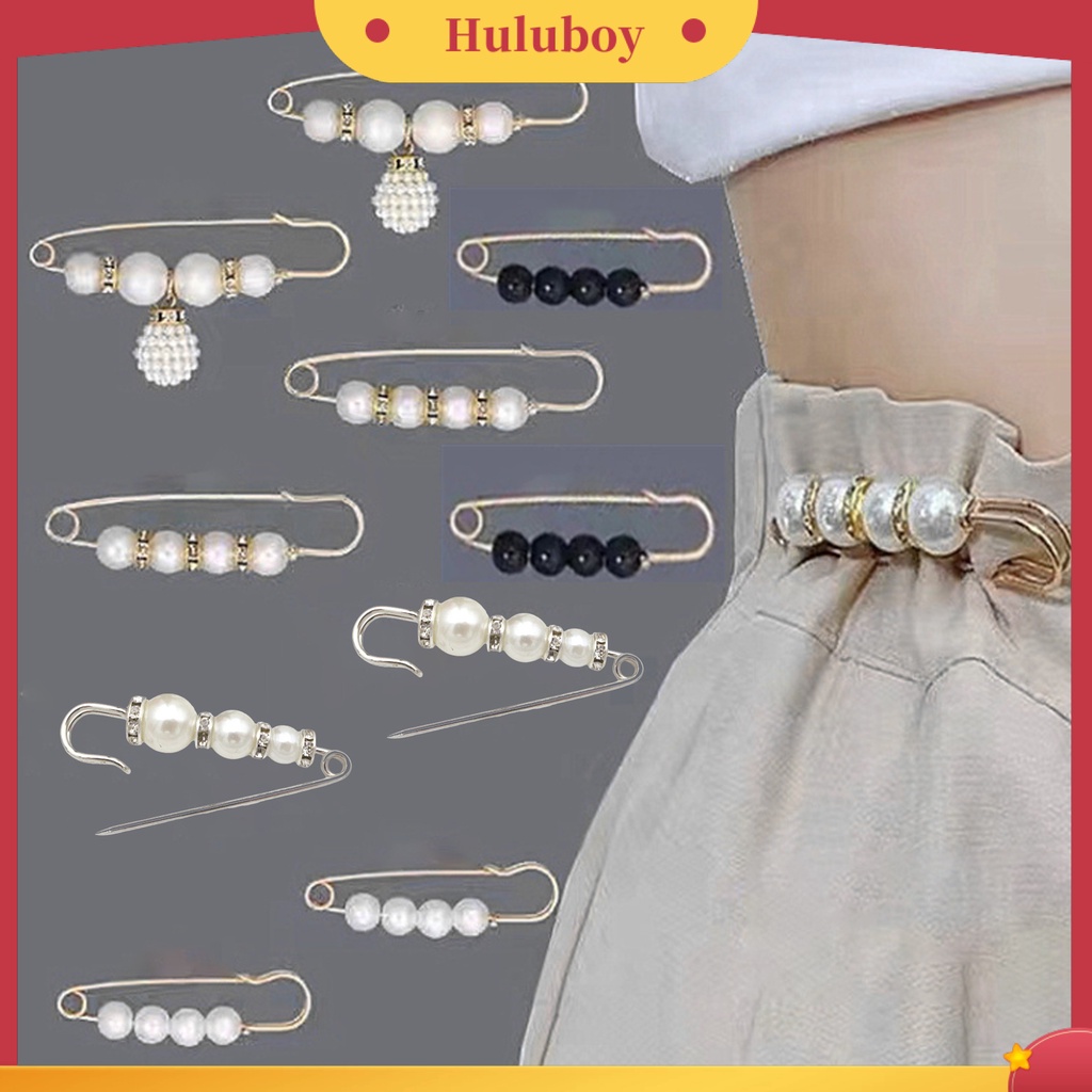 {Ready Stock} Bentuk Bunga Anti Ekspos Wanita Bros Pin Bersinar Berlian Imitasi Mutiara Imitasi Peniti Aksesoris Kostum