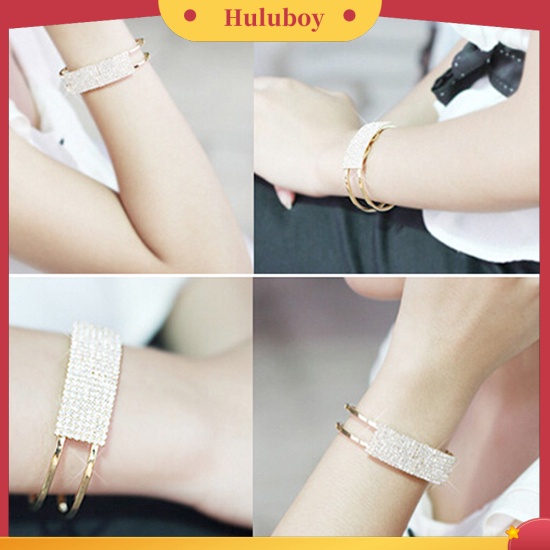 {Ready Stock} Baru Fashion Elegan Wanita Bangle Gelang Gelang Kristal Cuff Bling Lady Hadiah