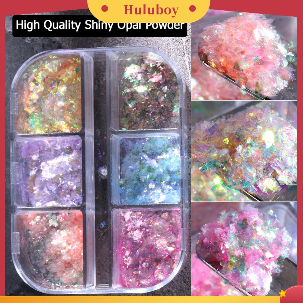 {In Stock} 1kotak Nail Sequin Shiny Vibrant Color Plastik Campur DIY Nail Glitters Sequin Manicures Designs Perlengkapan Kuku