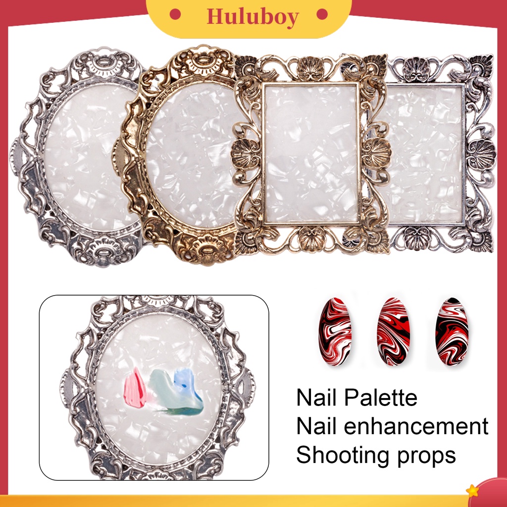 {In Stock} Palet Nail Art Permukaan Halus DIY Good Firmness Mixing Color Papan Stand Penunjuk Vintage Serbaguna Untuk Perempuan