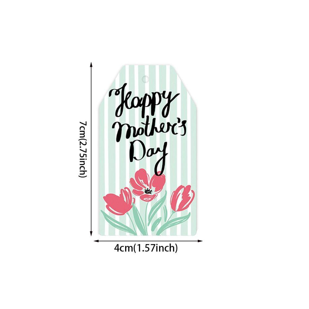 Suyo 60pcs Mother's Day Tag Favors Supplies Colorful Kertas Dekorasi Pembungkus Kado Best Mom Hang Tag