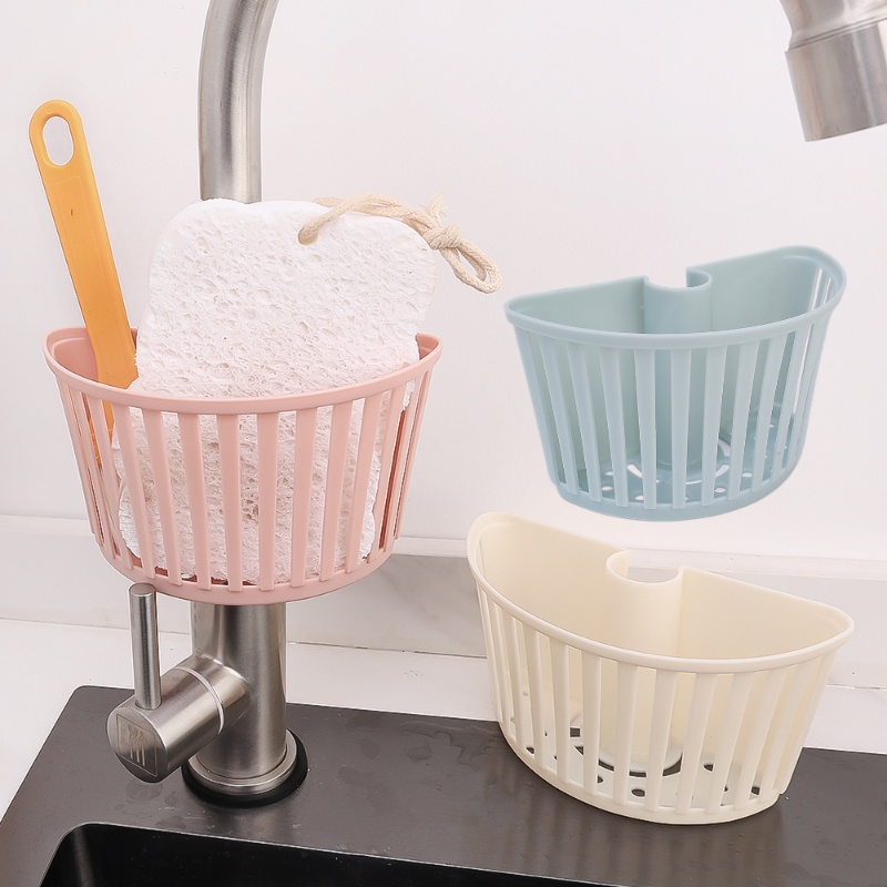 Kotak Peralatan Perlengkapan Mandi Kosmetik Bantalan Kuat Organizer Rak Peralatan Makan Drainge Drying Bin Snap-on Wastafel Storage Basket Faucet Removable Item Rack