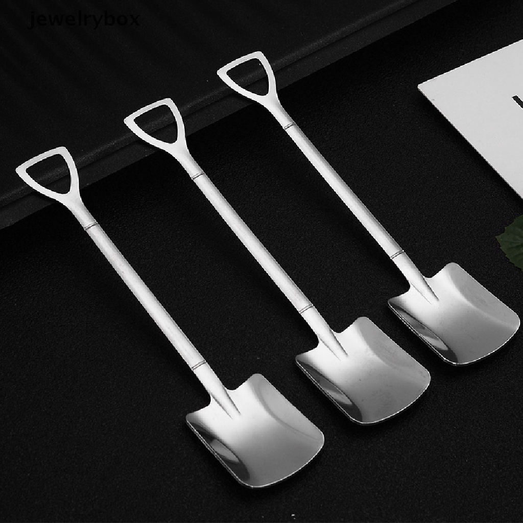 [jewelrybox] Sendok Kopi Set Alat Makan Stainless Steel Retro Besi Sekop Es Krim Sendok Sendok Kreatif Sendok Teh Sendok Peralatan Makan Butik