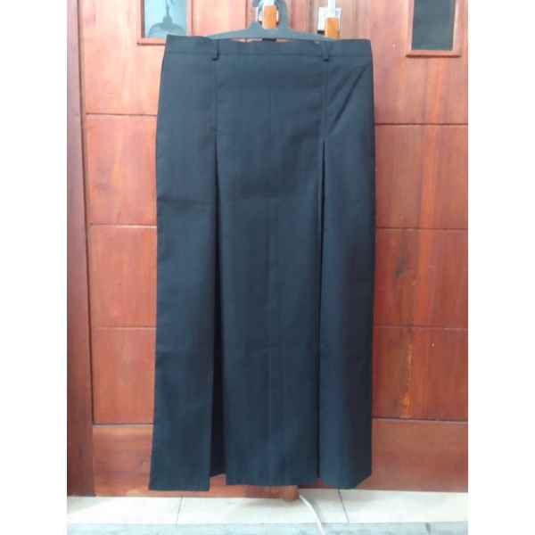 Seragam sekolah rok span panjang belah dua SMP SMA warna hitam/Rok sekolah span panjang warna hitam 