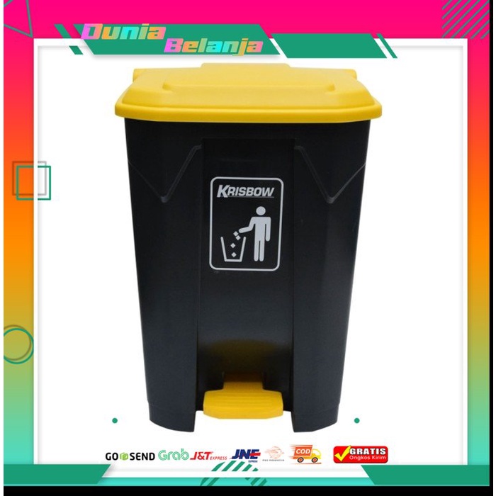 Krisbow Tempat Sampah Injak 80 Liter tempat sampah outdoor