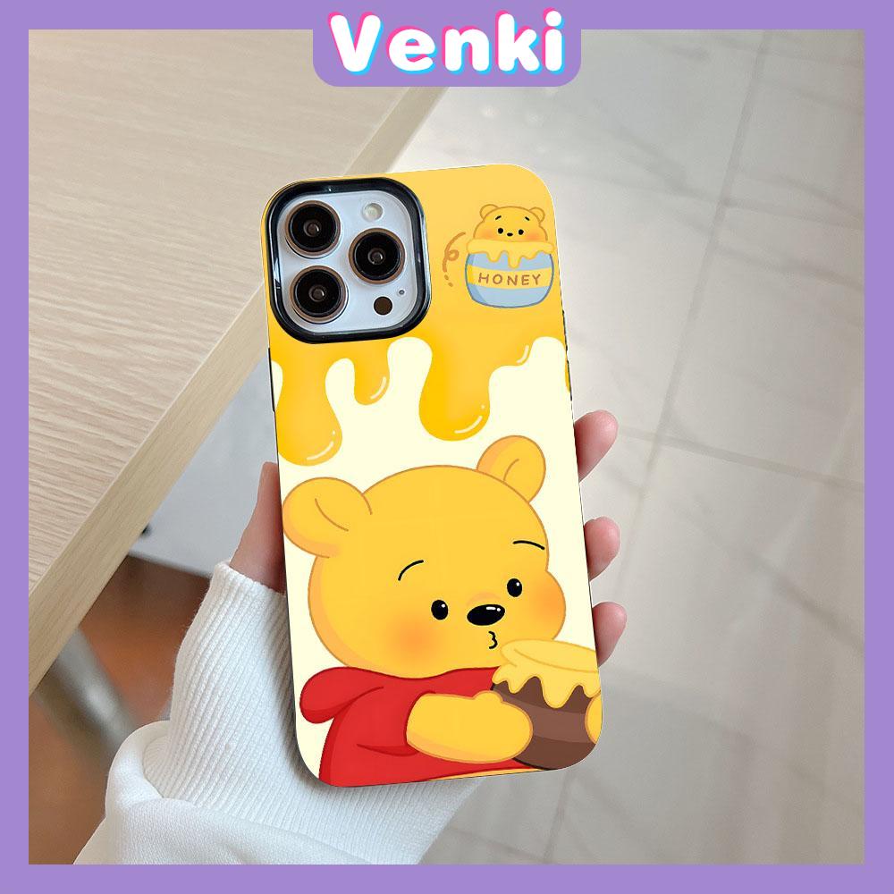 Case for iPhone 11 Soft TPU Glossy Candy Case Cute Cartoon Honey Bear Camera Protection Shockproof For iPhone 14 13 12 11 Pro Max 7 8 Plus X XR