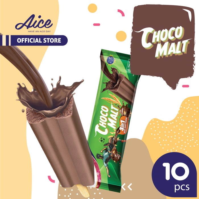 

AICE Ice Cream Choco Malt Eskrim Isi 10pcs