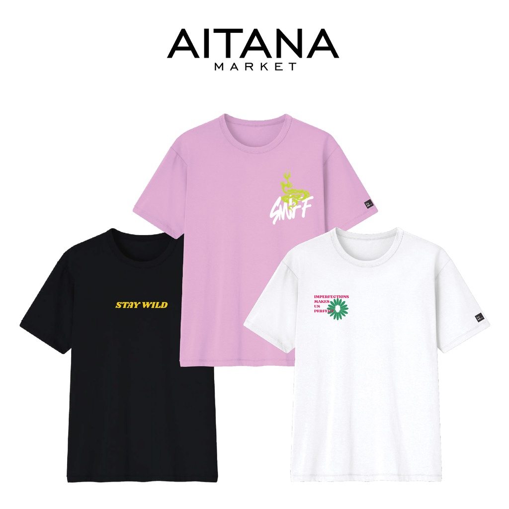 Baju Kaos Wanita Dewasa Essential Ease Series SWFF Bahan Katun Combed 30s Premium