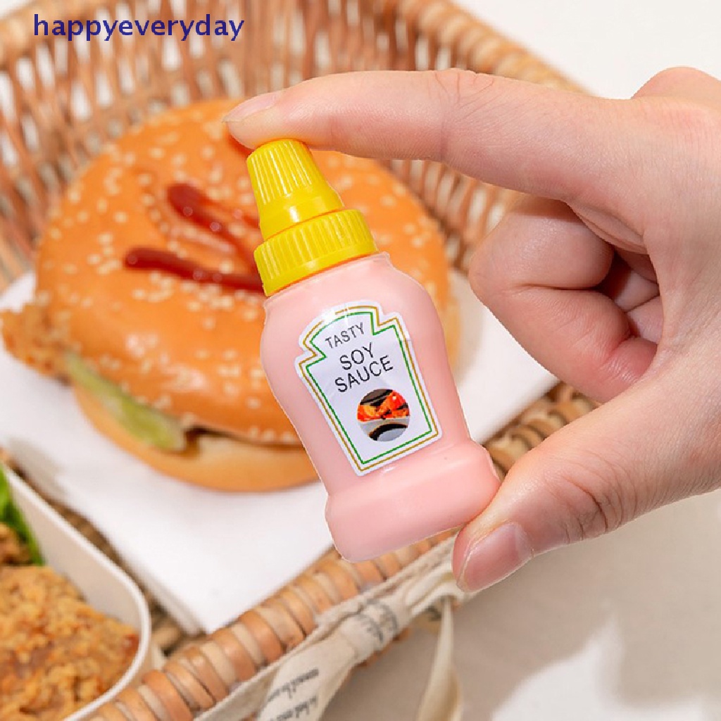 [happy] 3pcs/2pcs Botol Saos Bumbu Mini Portable Botol Kecap Tomat Wadah Saus Salad Untuk Bento Lunch Box Toples Dapur [ID]