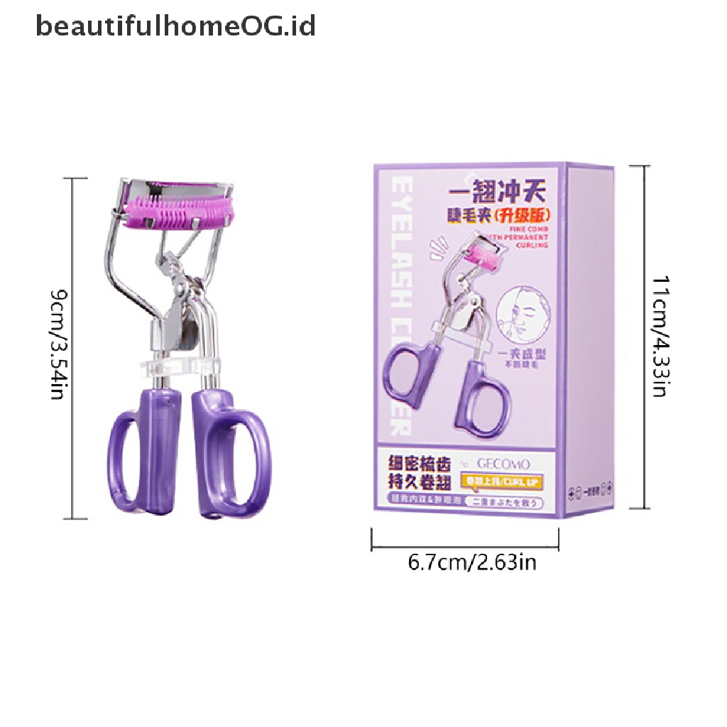 // Lebaran// 1pc Penjepit Bulu Mata Dengan Sisir Built-in Penjepit Bulu Mata Alat Kecantikan Mata **