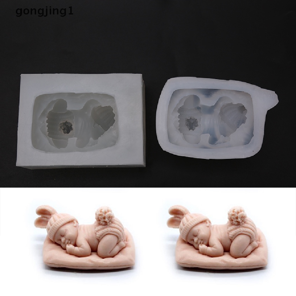 Ggg Sleeping Baby Shape Cetakan Kue Silikon Fondant Mold Cetakan Coklat Pastry ID