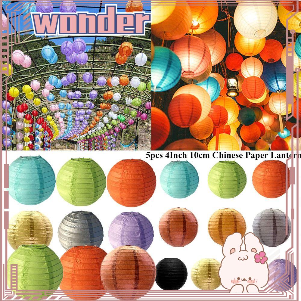 Wonder 5pcs Lampion Kertas Cina 4Inch 10cm Perlengkapan Hadiah Gift Craft Honeycomb Balls