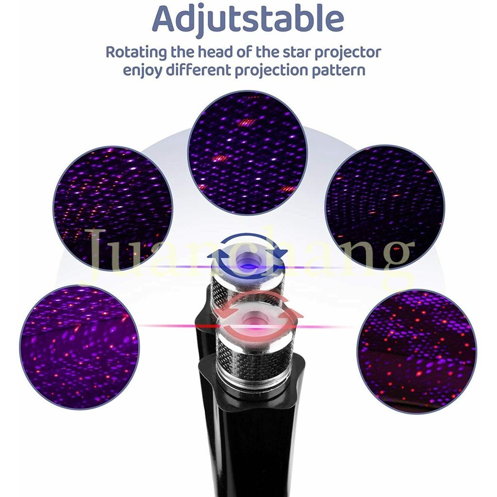 Dual Color Suara Diaktivasi LED Langit Berbintang Lampu Malam 5V USB Bintang Galaxy Lampu Untuk Atap Mobil Interior Suasana Ambient Proyektor Aksesoris
