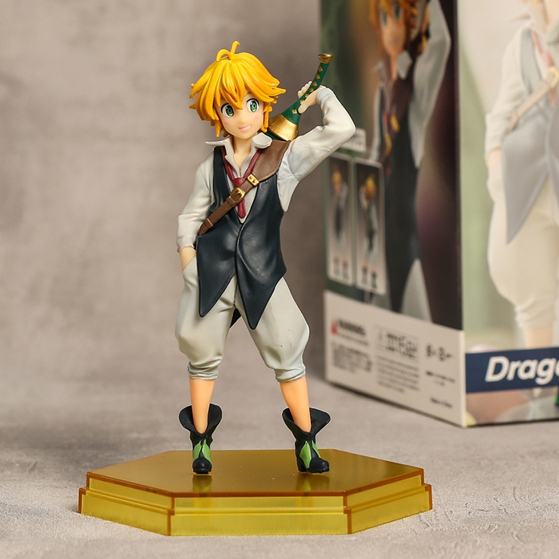 16cm The Seven Deadly Sins Meliodas Anime Figure Figurine Kawaii Lucu Pop Pvc Patung Model Boneka Hiasan Kamar Mainan Anak