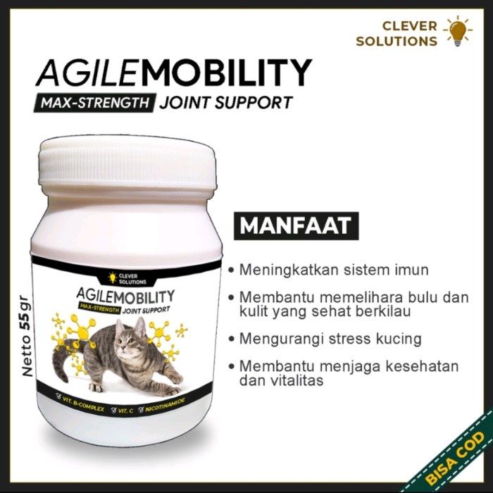 AGILE MOBILITY Vitamin Peningkat Imun Pelebat Bulu Kucing Vit Kucing