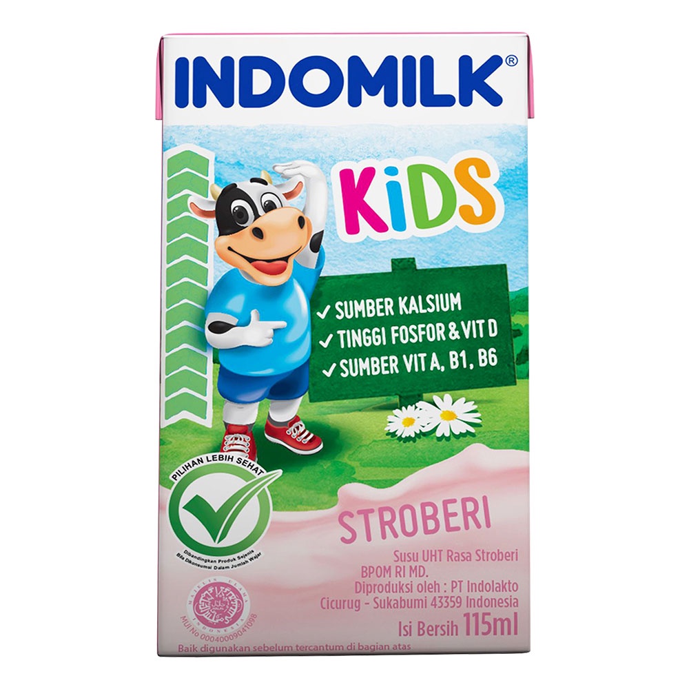 

INDOMILK KIDS SUSU UHT STRAWBERY / INDOMILK KIDS STROBERI 115 ML