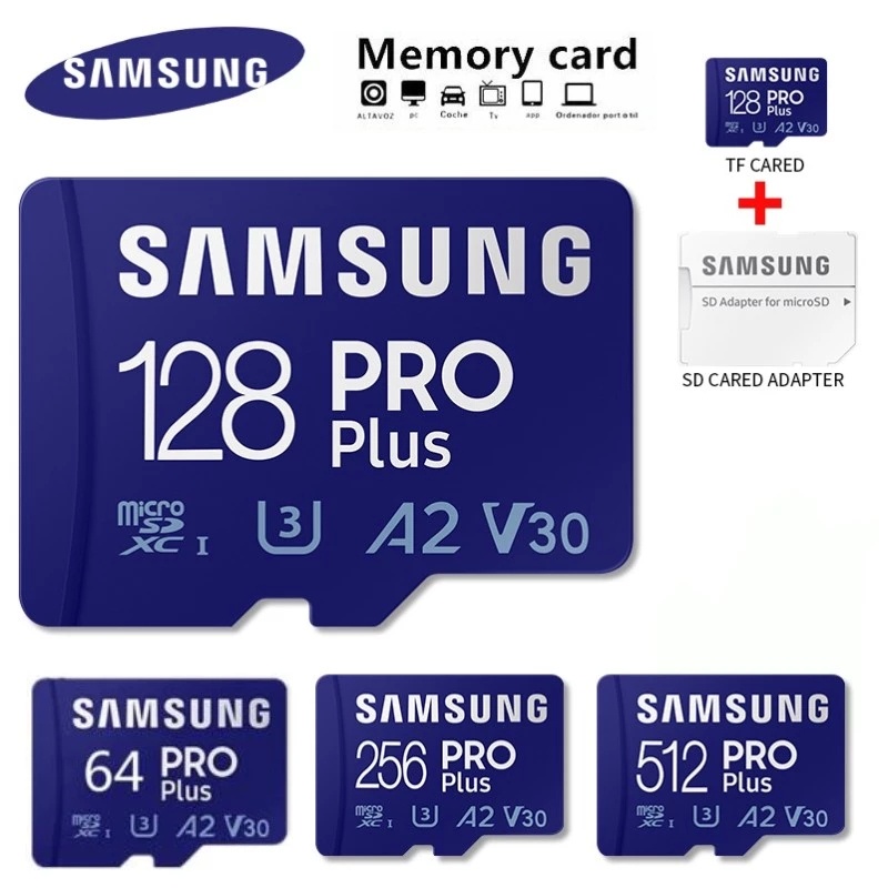 Samsung micro SD card 1tb Kelas10 memory card EVO+EVO Plus microSD 32GB 64GB 256GB 512GB Kartu TF Un