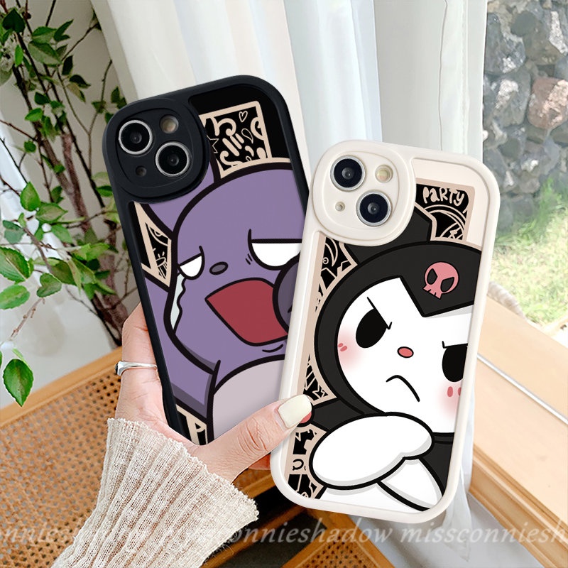 IPHONE Lovely Couple Case Kompatibel Untuk Iphone11 14 12 13 Pro Max 7Plus XR 7 8 6 6s Plus X XS Max SE 2020 Kartun Lucu Kuromi Baku Soft Tpu Back Cover