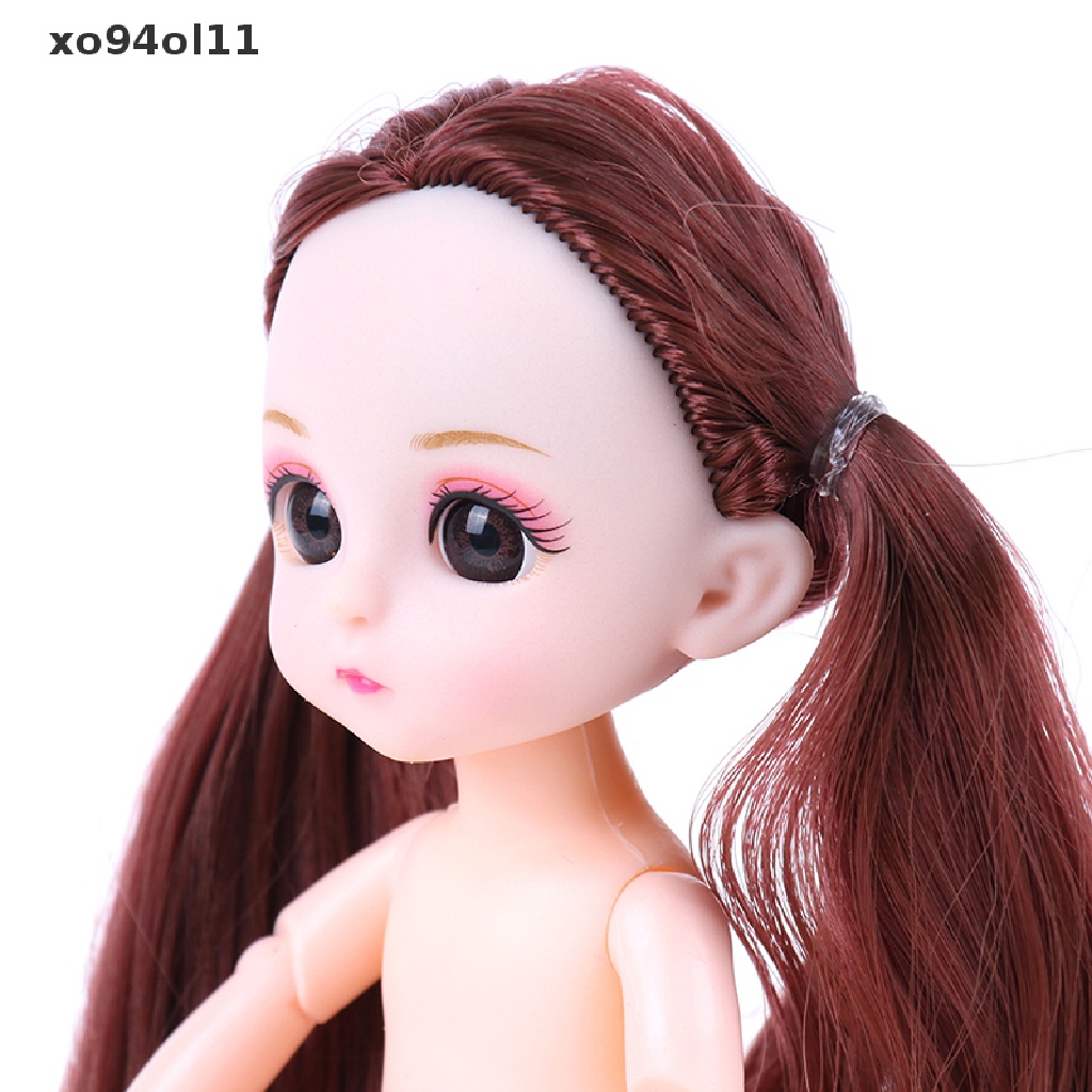 Xo 16cm Boneka Lucu Mini 13mpat Bergerak Bersambung Baby Doll Pink Perak Rambut Telanjang Tubuh  Ol