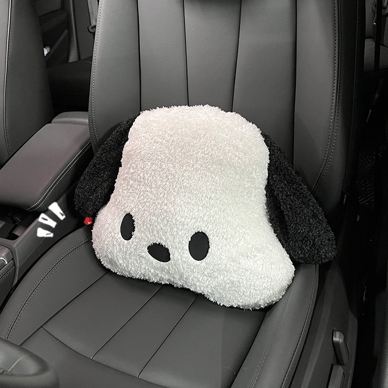 Headrest Mobil headrest, Mobil Kreatif Lucu Imut Hitam Dan Putih Sandaran Kepala Anjing Bantal Pelindung Leher