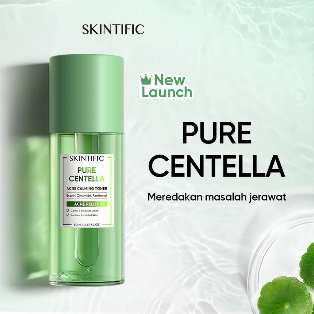 ★ BB ★ SKINTIFIC Pure Centella Acne Calming Toner 80ml - Toner Wajah