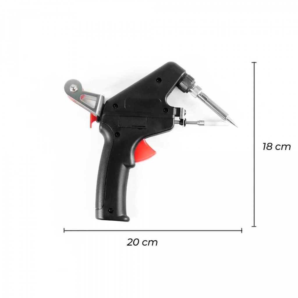 Solder Listrik Tembak Tarik Timah Otomatis Adjustable Heat 220V 60W Tin Iron Gun