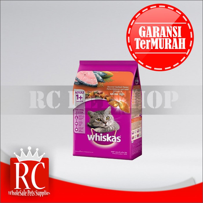 Cat Food / Makanan Kucing Whiskas Adult Gourmet Seafood 480 Gram