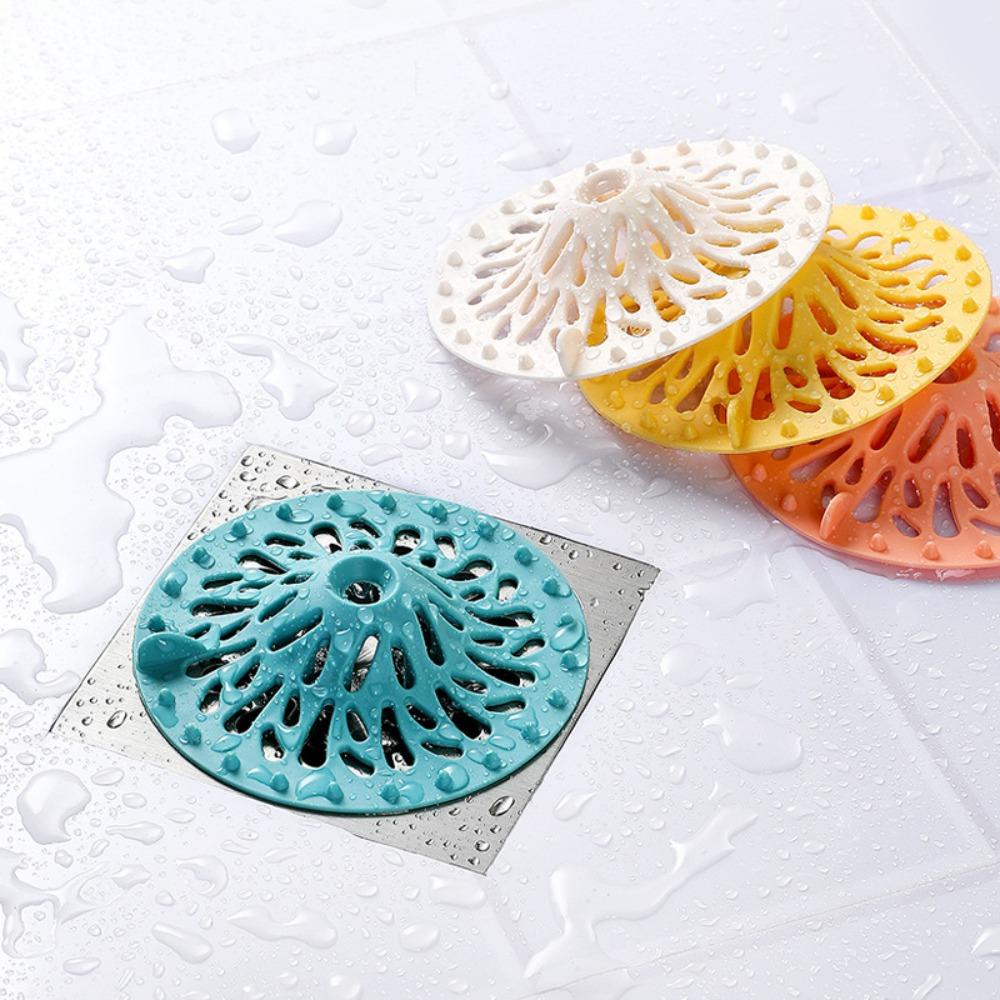 Suyo Filter Screen 4Pcs Kitchen Floor Drain Pad Deodorisasi Alas Lantai Stiker Penutup Saluran Air Lantai